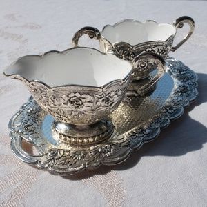 1980s Himark Ent. Sugar And Creamer Set With Tray